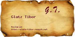 Glatz Tibor névjegykártya